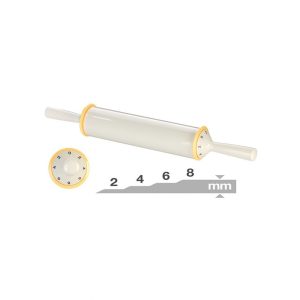 Sucitor ajustabil Delicia Tescoma 50 cm plastic bej galben pentru intinderea aluaturilor - imagine 3