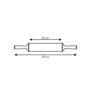 Sucitor ajustabil Delicia Tescoma 50 cm plastic bej galben pentru intinderea aluaturilor - imagine 4