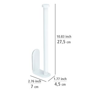Suport autoadeziv pentru rola servetele Wenko Nio 27.5x4.5x7 cm aluminiu alb organizare baie bucatarie - imagine 2