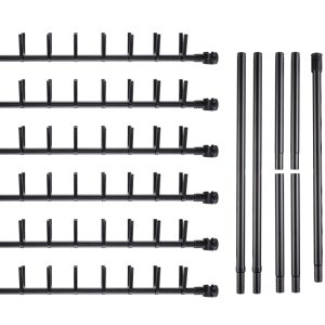 Suport extensibil pentru încălțăminte Wenko Herkules, 48 perechi, inox/plastic, negru, înălțime ajustabilă 165-300 cm, capacitate 20 kg - imagine 3