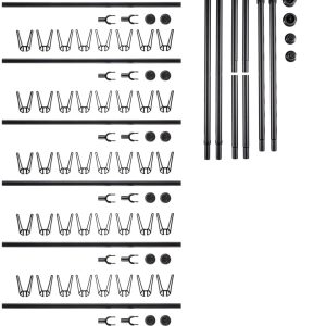 Suport extensibil pentru încălțăminte Wenko Herkules, 48 perechi, inox/plastic, negru, înălțime ajustabilă 165-300 cm, capacitate 20 kg - imagine 4