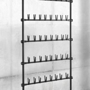 Suport extensibil pentru încălțăminte Wenko Herkules, 48 perechi, inox/plastic, negru, înălțime ajustabilă 165-300 cm, capacitate 20 kg - imagine 5