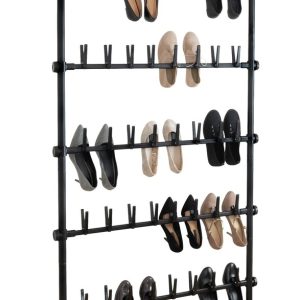 Suport extensibil pentru încălțăminte Wenko Herkules, 48 perechi, inox/plastic, negru, înălțime ajustabilă 165-300 cm, capacitate 20 kg - imagine 9