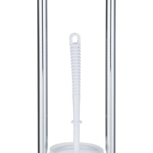 Suport hartie igienica si perie toaleta Wenko Siena Chrome 19x63x19 cm inox polipropilena accesorii baie - imagine 1