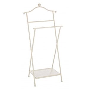 Suport imbracaminte pliabil Charlotte Bizzotto otel antichizat 46x28x98 cm - imagine 1