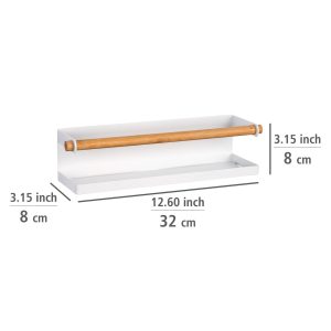 Suport magnetic pentru condimente Wenko Magna alb 32x8x8 cm metal plastic montare simpla - imagine 5