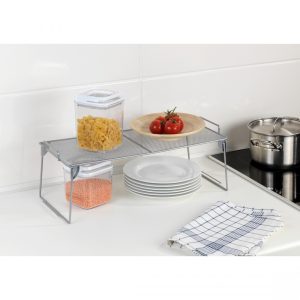 Suport pentru bucătărie Wenko metalic argintiu 45x15x20 cm, organizator farfurii și ustensile, rezistent și ușor de curățat - imagine 3