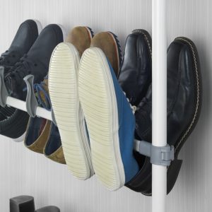 Suport pentru incaltaminte Wenko Atlas reglabil 100 x 68.5 cm metal polipropilena alb gri 42 perechi - imagine 5