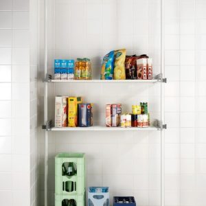 Suport universal Herkules Twin Wenko 73 x 165 cm extensibil inox ABS polipropilenă argintiu pentru organizarea eficientă a băii - imagine 4