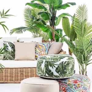 Taburet gonflabil impermeabil Ottoman Rihanna Bizzotto 53 cm albastru - imagine 3