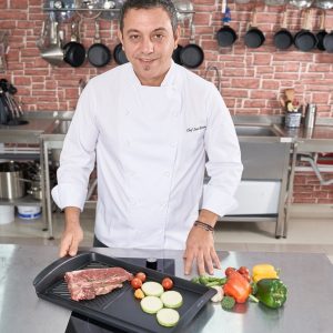 Tava plita si gratar Heinner Home din aluminiu turnat negru 50 x 28 x 6 cm, invelis antiaderent, potrivit pentru toate plitele (exceptie inductie) - imagine 3