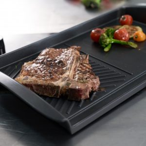 Tava plita si gratar Heinner Home din aluminiu turnat negru 50 x 28 x 6 cm, invelis antiaderent, potrivit pentru toate plitele (exceptie inductie) - imagine 4