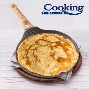 Tigaie pentru clatite Green Nature Heinner 28x1.5 cm aluminiu turnat cu acoperire ceramica gri - imagine 3