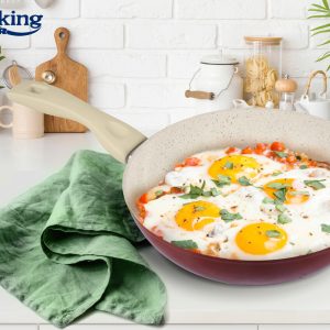 Tigaie Wok Heinner Medina 28x7.5 cm Aluminiu Ceramică Marmorat Inducție - imagine 4