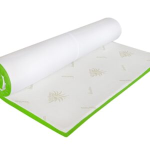 Topper saltea Aloe Vera 140x200 cm cu 3 cm spumă elastică și 2 cm memory Arctic Gel, confort sporit și răcire optimizată