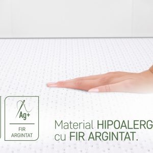 Topper saltea Diamond Luxury 140x200 cm H 8 cm spuma Memory Mirror Foam antistatic pentru confort optim si suport in somn - imagine 6