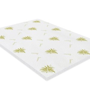 Topper saltea Green Future Aloe Vera Free Air Memory 80x190 cm - spuma Memory Mirror Form, hipoalergenic, confortabil, anti-alunecare, ventilat - imagine 2