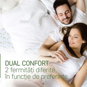 Topper saltea Viva Memory Dual Confort 80x200 cm, H 6 cm, spuma memory cu 7 zone de confort, husa lavabilă, anti-alunecare - imagine 6