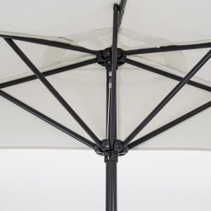 Umbrela Semirotundă Kalife Halfmoon 270x135 cm Aluminiu Natural Poliester 160g/m2 pentru Balcon/Terasă - imagine 4