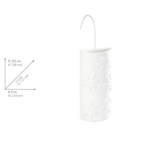 Umidificator agățat pe calorifer Wenko Flowers ceramica alb 9x4x9 cm pentru umidificarea aerului - imagine 3