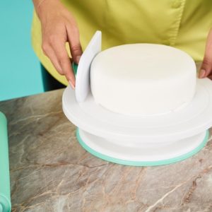 Ustensila Nivelare Fondant si Martipan 2 in 1 Simona Pope Heinner Home Plastic Turcoaz Alb 15x8.2 cm 10.4x6.5 cm pentru Patiserie si Cofetarie - imagine 4