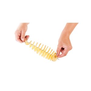 Ustensila taiere cartofi spirala Presto Tescoma 24 cm inox plastic argintiu alb portocaliu - imagine 3