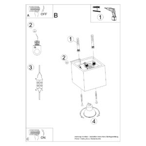 Plafonieră QUAD 1 alb - imagine 6