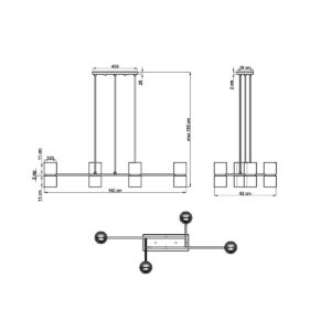 Lampă suspendată KUKKIA negru - imagine 7