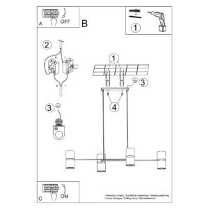 Lampă suspendată KUKKIA negru - imagine 8