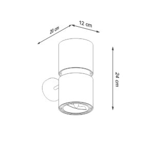 Lampă de perete KUKKIA negru - imagine 4