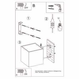Lampă de perete QUAD 1 alb - imagine 7
