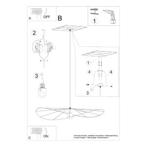 Lampă suspendată ESKOLA 110 negru - imagine 4