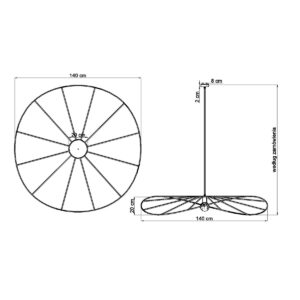 Lampă suspendată ESKOLA 140 negru - imagine 3