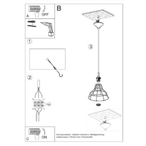 Lampă suspendată ANATA negru - imagine 5