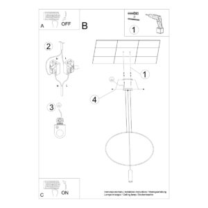 Lampă suspendată HOLAR 1 negru - imagine 9
