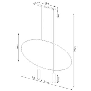 Lampă suspendată HOLAR 2 negru - imagine 8