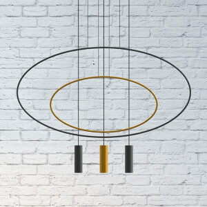 Lampă suspendată HOLAR 2 negru - imagine 4