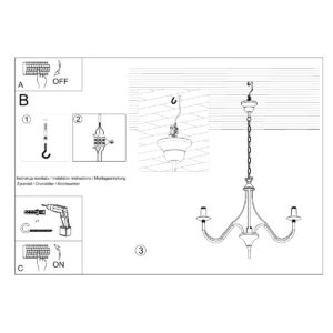 Candelabru MINERWA 3 negru - imagine 5