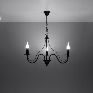 Candelabru MINERWA 3 negru - imagine 3