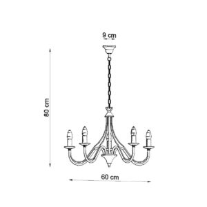 Candelabru MINERWA 5 negru - imagine 4