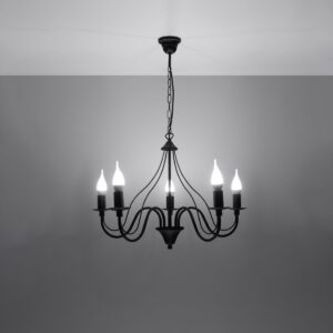 Candelabru MINERWA 5 negru - imagine 3