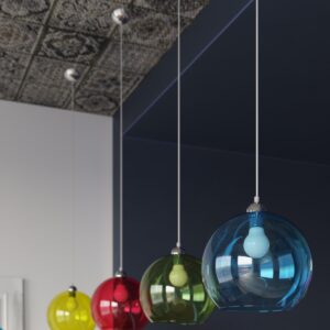 Lampă suspendată BALL galben - imagine 8