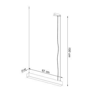 Lampă suspendată PINNE 67 gri - imagine 8