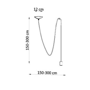 Lampă suspendată EDISON 1 negru - imagine 4