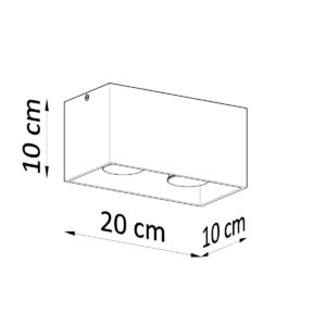 Plafonieră QUAD alb - imagine 5