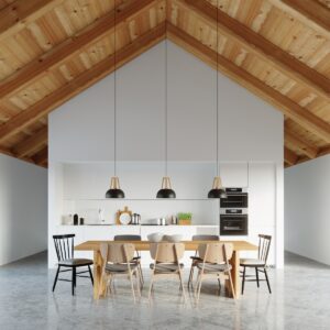 Lampă suspendată CASCO negru/lemn natural - imagine 6