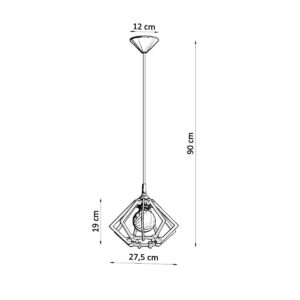 Lampă suspendată POMPELMO lemn natural - imagine 4