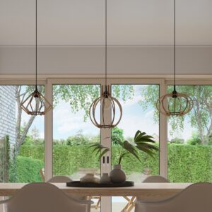 Lampă suspendată POMPELMO lemn natural - imagine 7