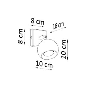 Lampă de perete OCULARE alb - imagine 4
