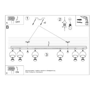 Plafonieră OCULARE 6L alb - imagine 5